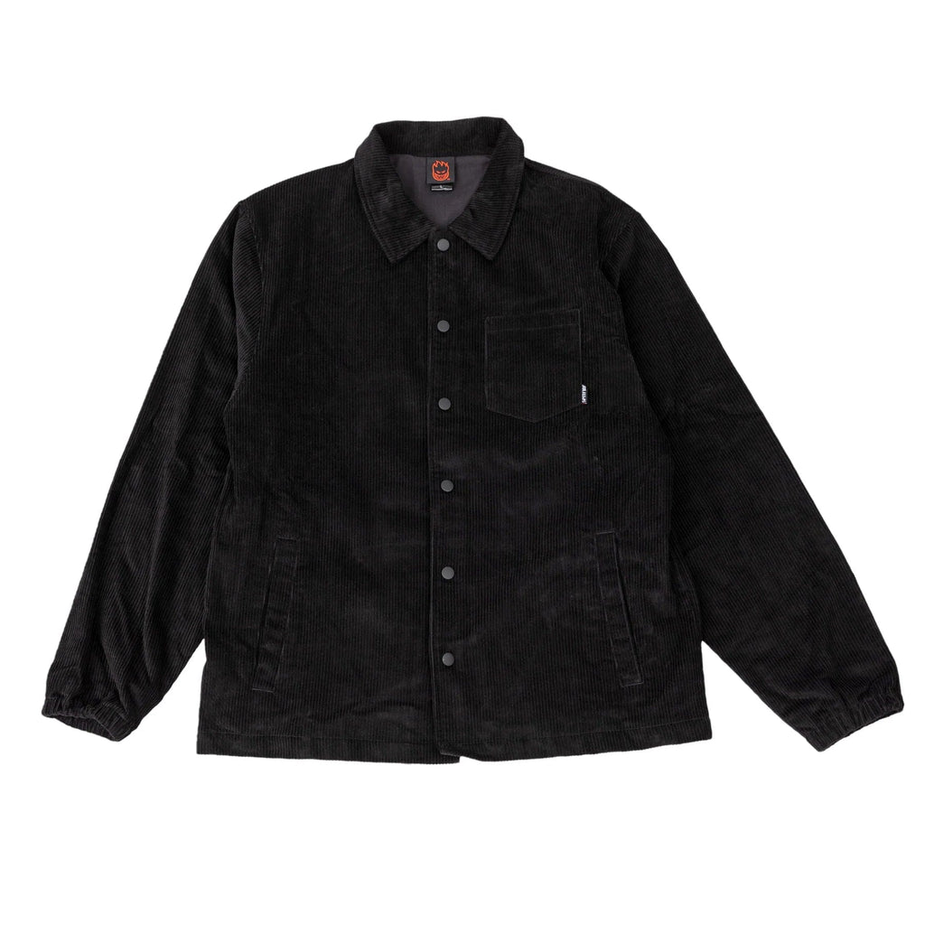 Spitfire Skate Jacket Eternal Corduroy Black Embroidered Red - 50-50 Skate Shop