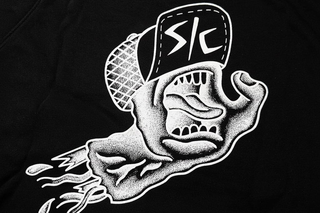 Santa Cruz Dressen Hand Crew Black - 50-50 Skate Shop