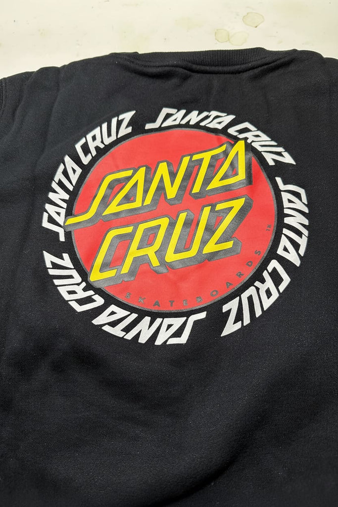 Santa Cruz Ringed Dot Crewneck Black - 50-50 Skate Shop