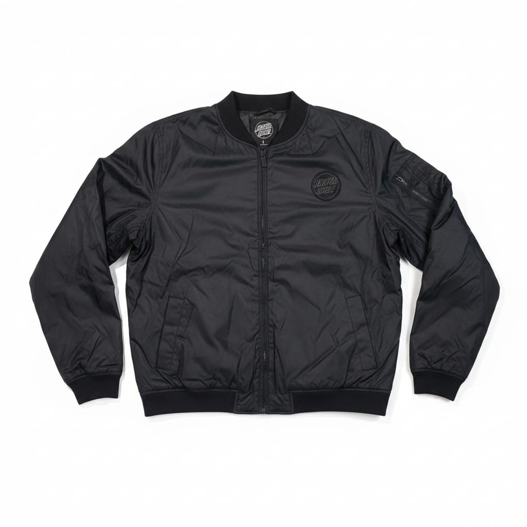Santa Cruz Cabrillo Bomber Jacket Black - 50-50 Skate Shop