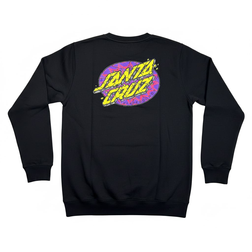 Santa Cruz Psychedelic Dot Crewneck Black - 50-50 Skate Shop