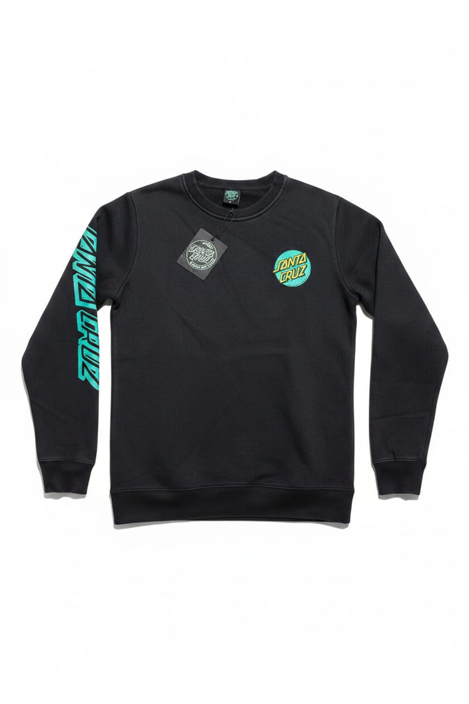 Santa Cruz Hand Wave Crewneck Acid Black - 50-50 Skate Shop
