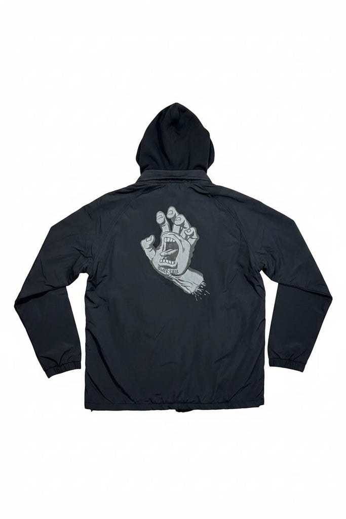 Santa Cruz Screaming Hand Coach Jacket Black - 50-50 Skate Shop
