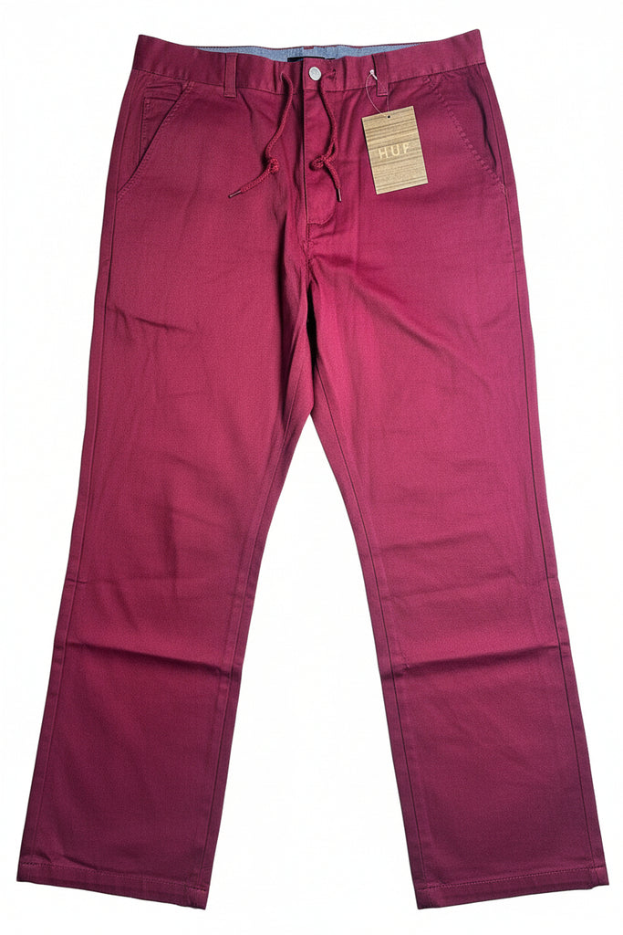 Huf Skate Steadfast Chino Pants Burgundy