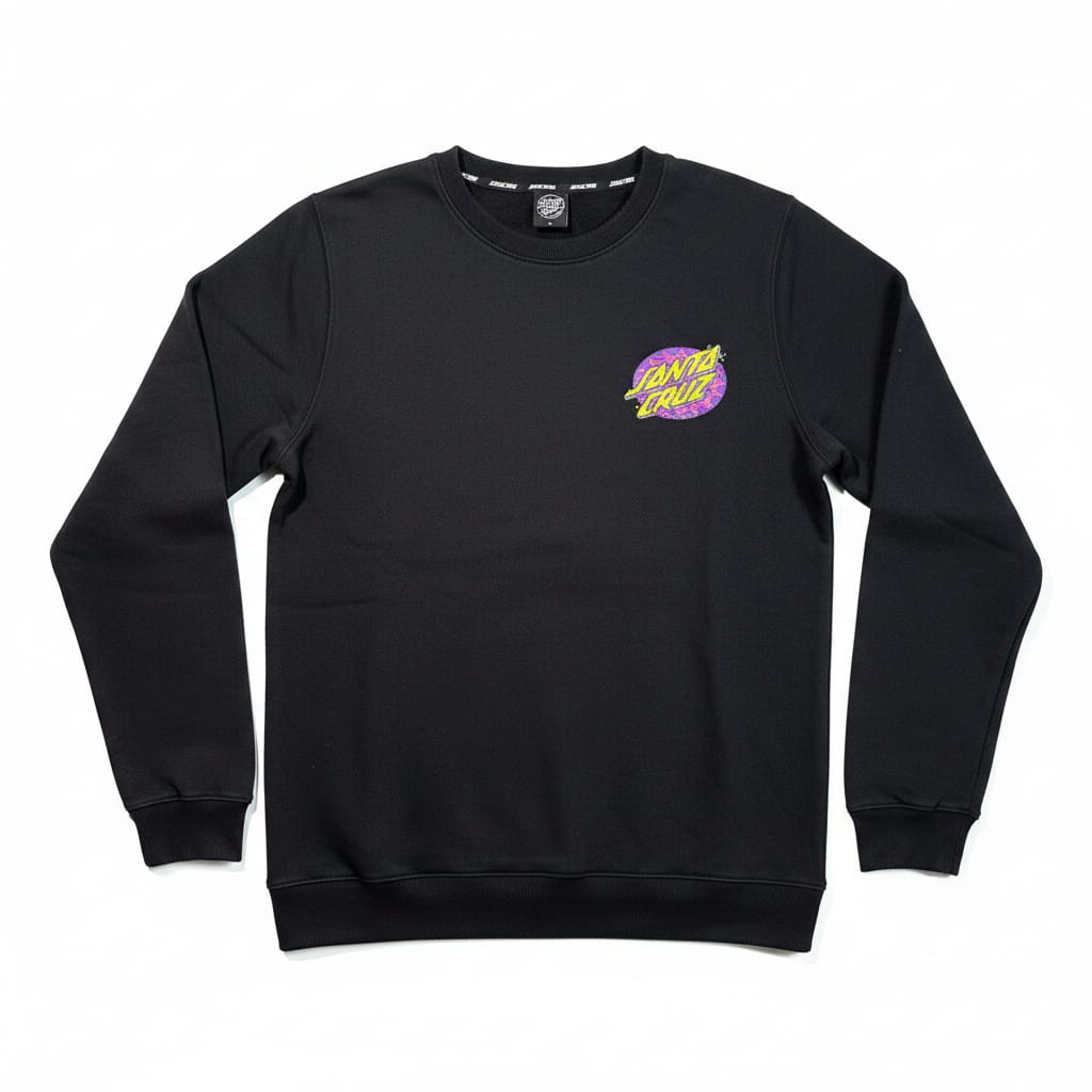Santa Cruz Psychedelic Dot Crewneck Black - 50-50 Skate Shop