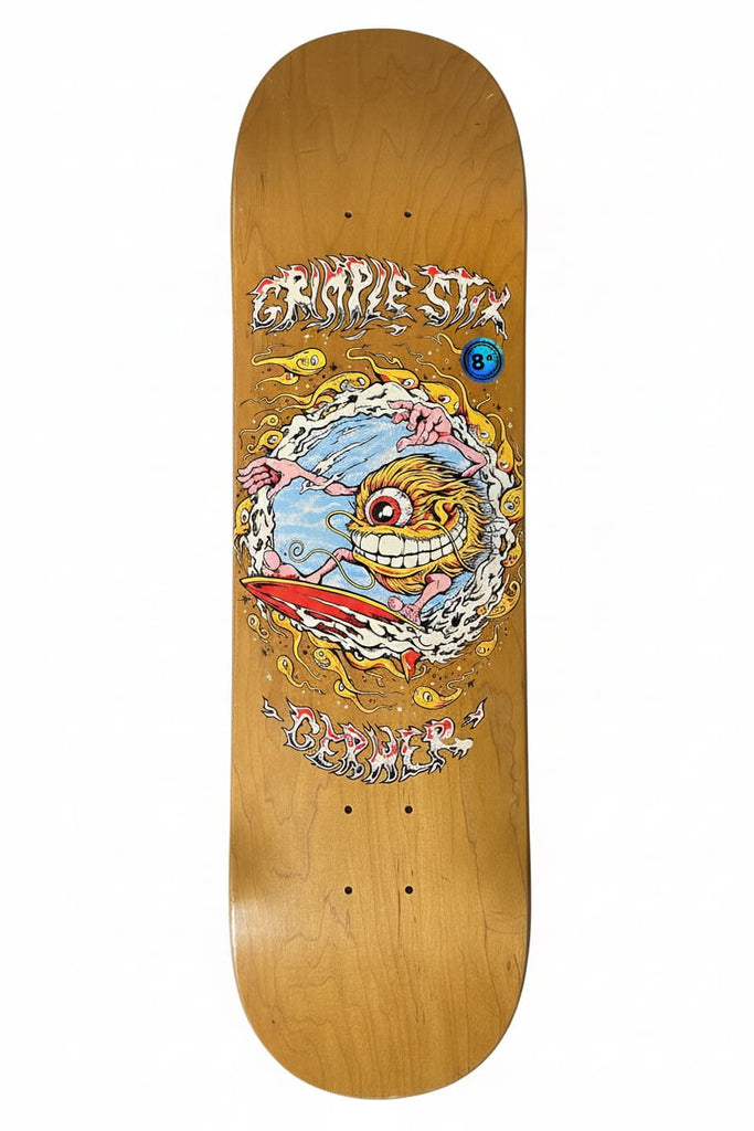 Anti Hero Skateboard Deck Grimple Zap Gerwer 8.4" x 32" Yellow 14.25" WB