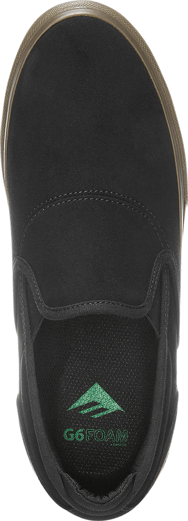 Emerica Skate Wino G6 Slip On Black Black Gum - 50-50 Skate Shop