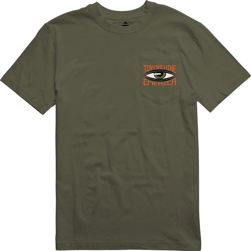 Emerica X Toy Machine Eye Tee Olive - 50-50 Skate Shop