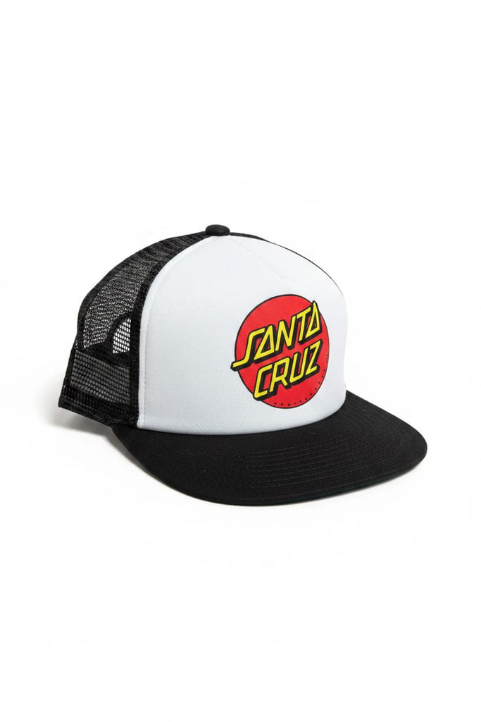 Santa Cruz Classic Dot Trucker Cap Black/White - 50-50 Skate Shop