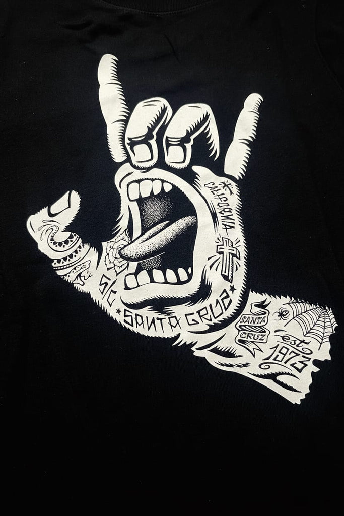Santa Cruz Rock Hand Crewneck Black - 50-50 Skate Shop