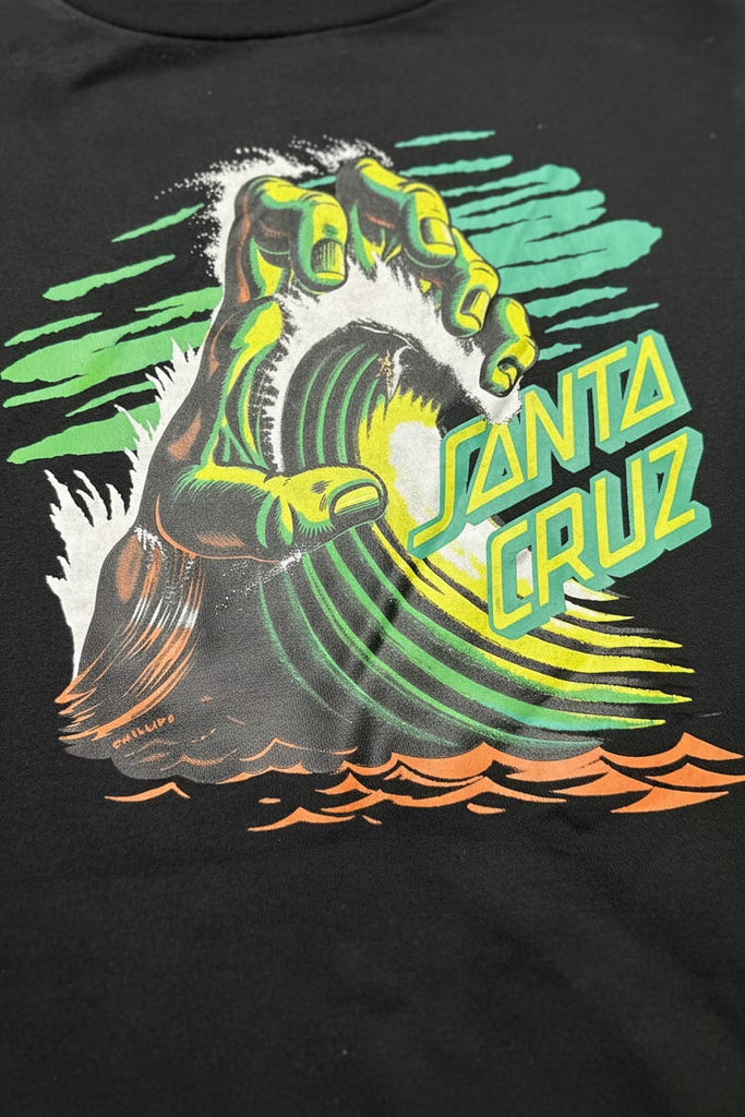 Santa Cruz Hand Wave Crewneck Acid Black - 50-50 Skate Shop