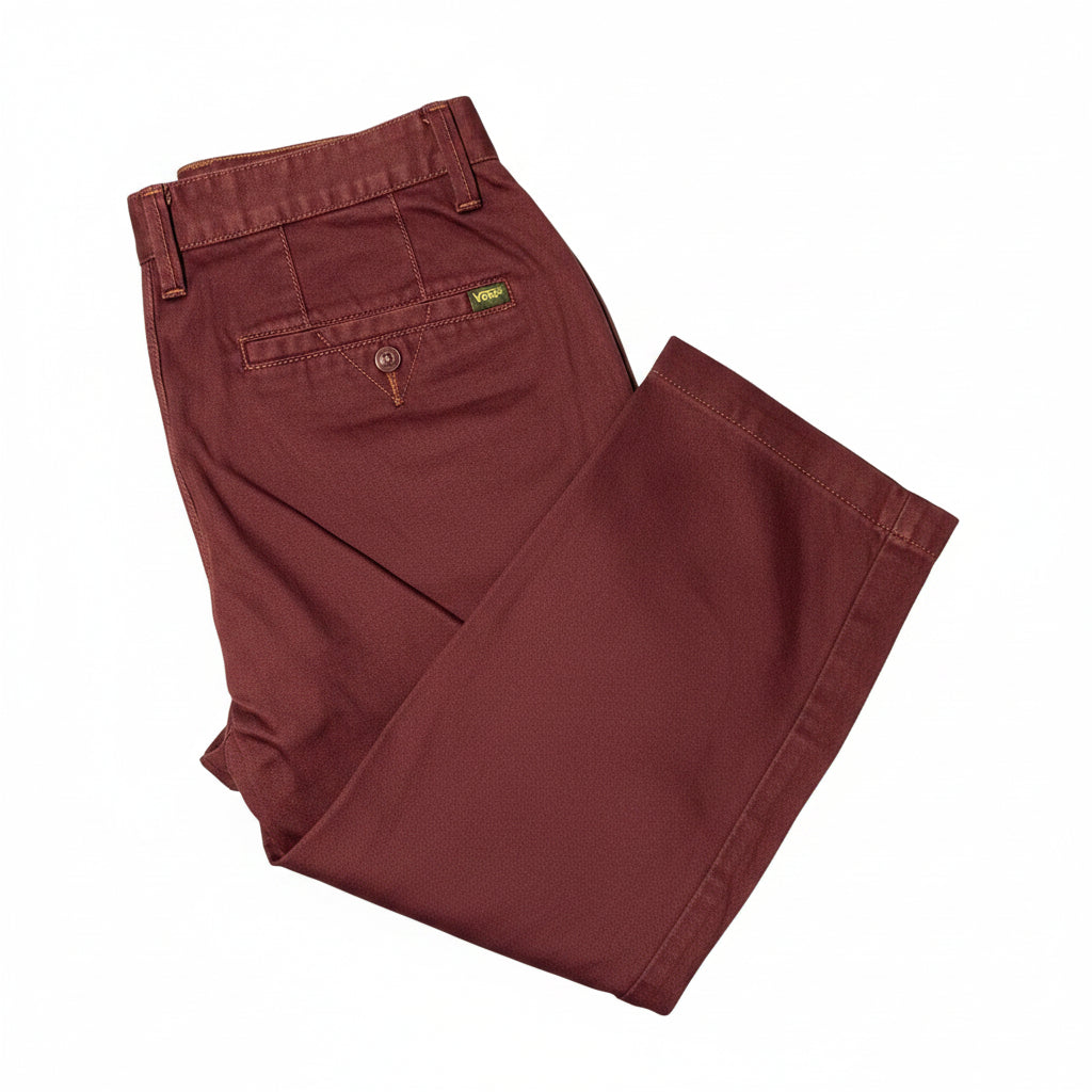 Vans Skate Pants Excerpt Chino Burgundy Slim Fit - 50-50 Skate Shop