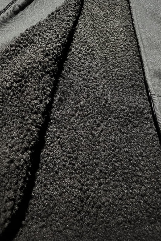 Santa Cruz Keyline Sherpa Zip Hoodie OD Black - 50-50 Skate Shop