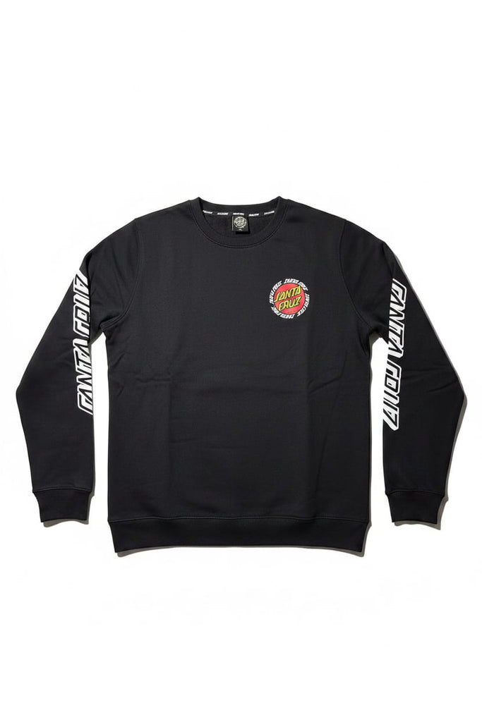 Santa Cruz Ringed Dot Crewneck Black - 50-50 Skate Shop