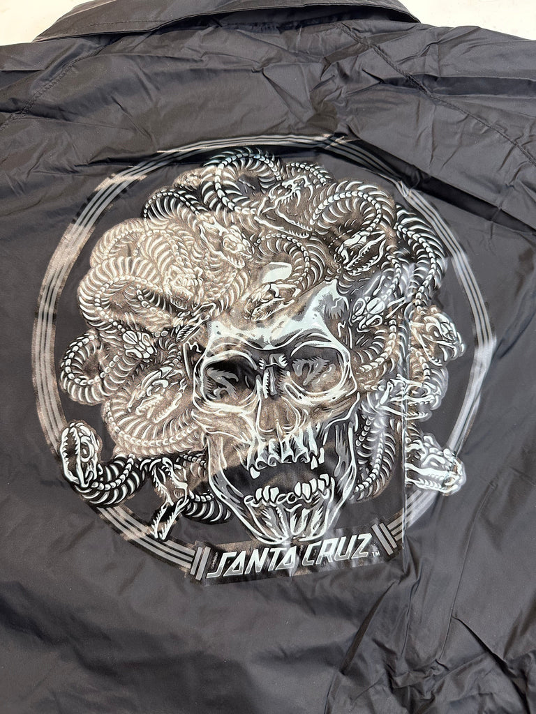 Santa Cruz Medusa Coach Spray Jacket Black - 50-50 Skate Shop