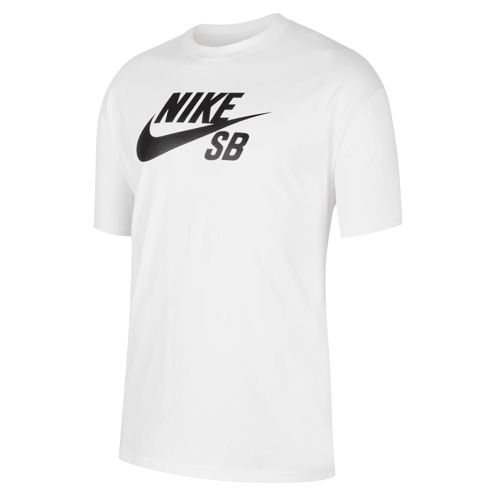 Nike SB Men's Logo Skate T-Shirt HBR White Black - 50-50 Skate Shop