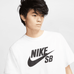 Nike SB Men's Logo Skate T-Shirt HBR White Black - 50-50 Skate Shop