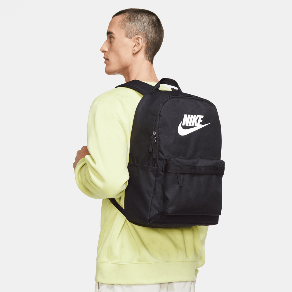 Nike Heritage Backpack (25L) Black Black White - 50-50 Skate Shop