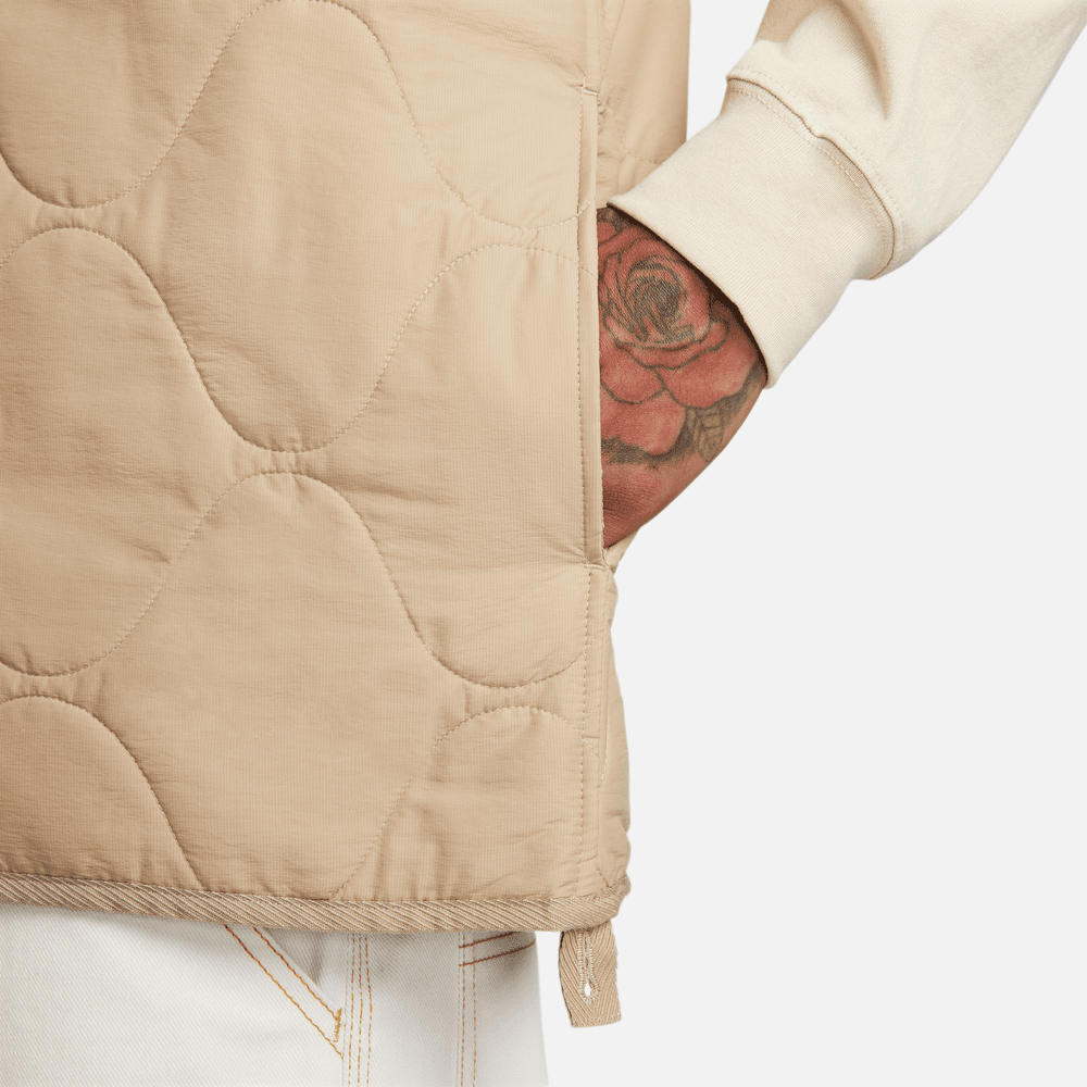 Nike Life Men's Woven Insulated Military Vest Khaki Khaki - 50-50 Skate Shop