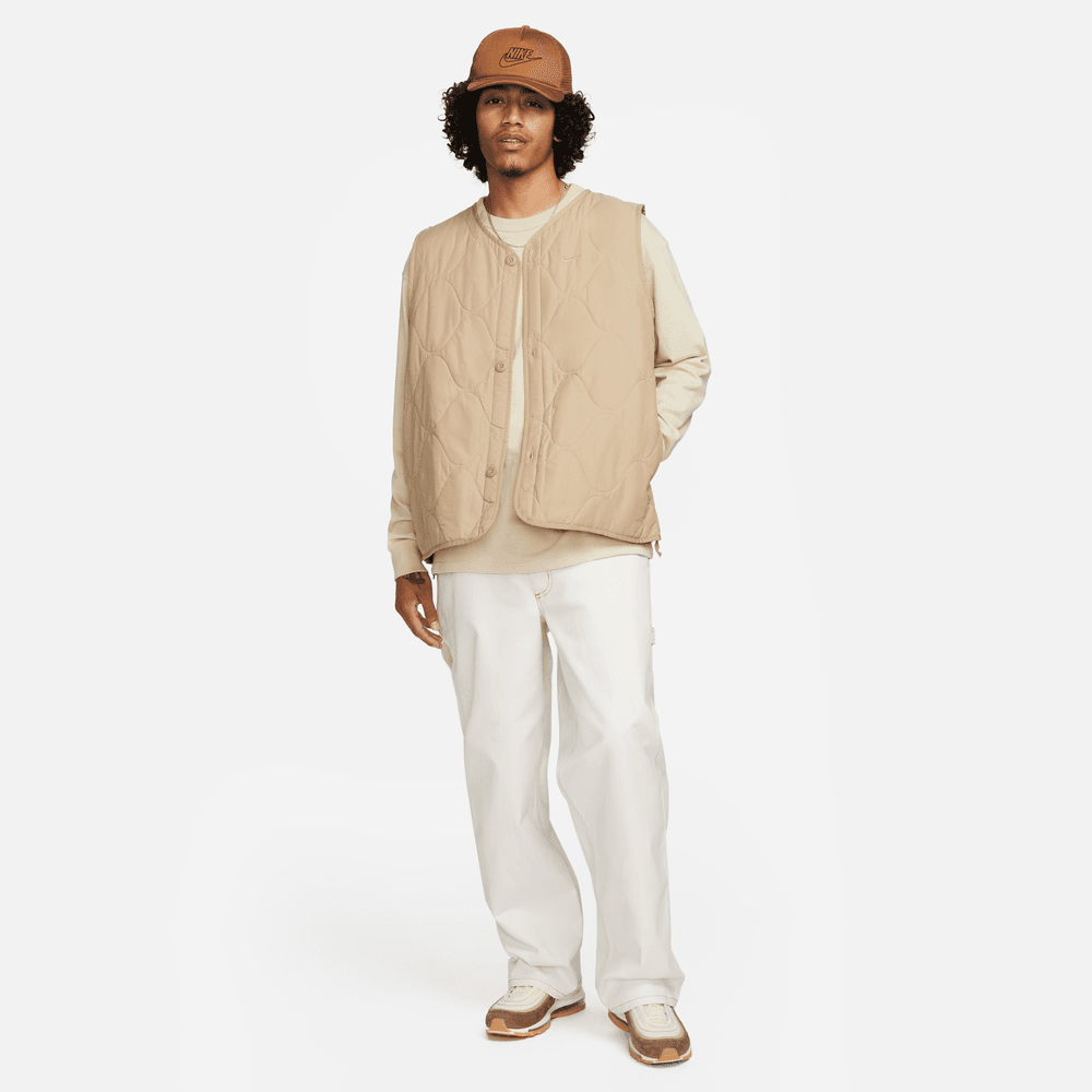 Nike Life Men's Woven Insulated Military Vest Khaki Khaki - 50-50 Skate Shop