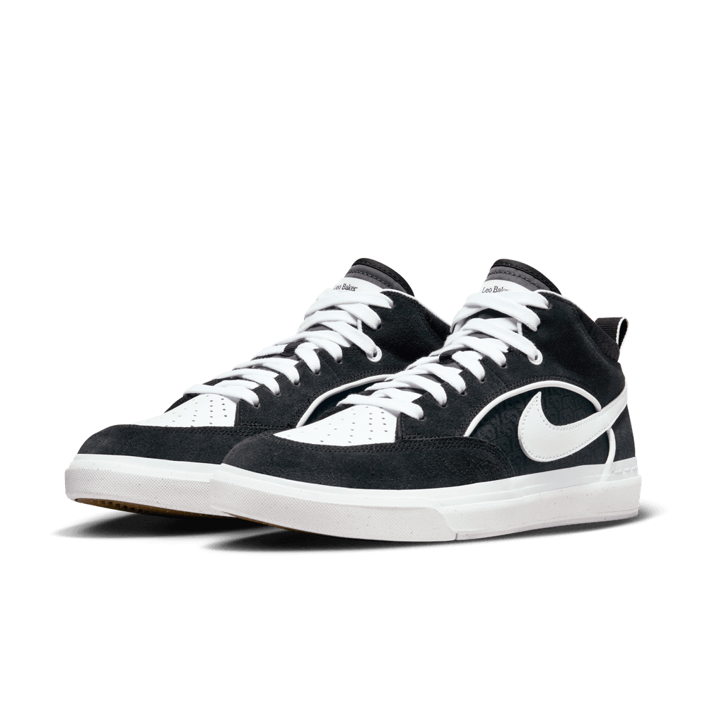 Nike SB React Leo Baker Black White Black Gum Light Brown - 50-50 Skate Shop