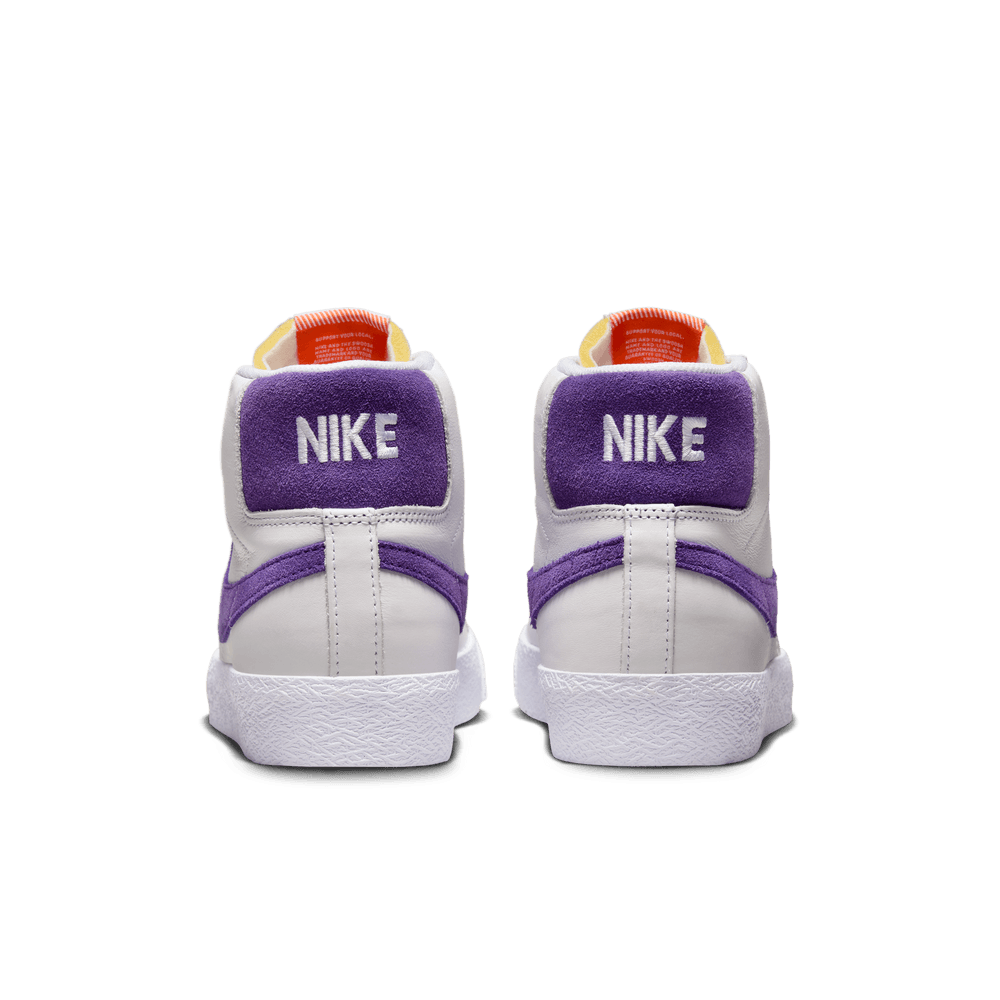 Nike SB Zoom Blazer Mid White Court Purple White Gum Light Brown - 50-50 Skate Shop