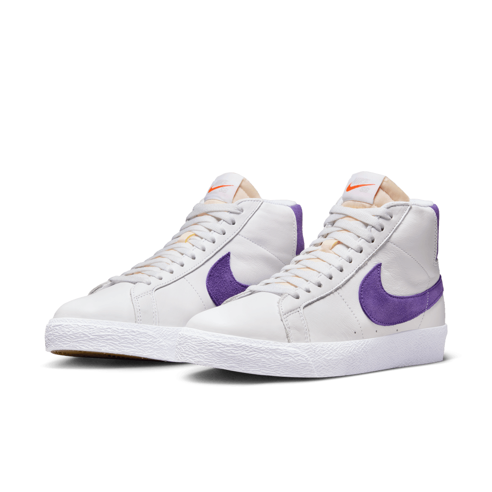 Nike SB Zoom Blazer Mid White Court Purple White Gum Light Brown - 50-50 Skate Shop