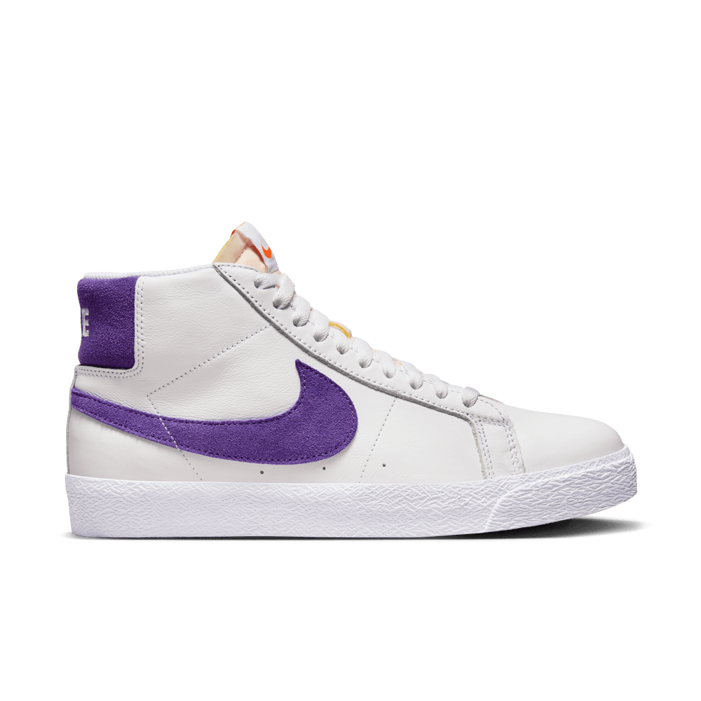 Nike SB Zoom Blazer Mid White Court Purple White Gum Light Brown - 50-50 Skate Shop