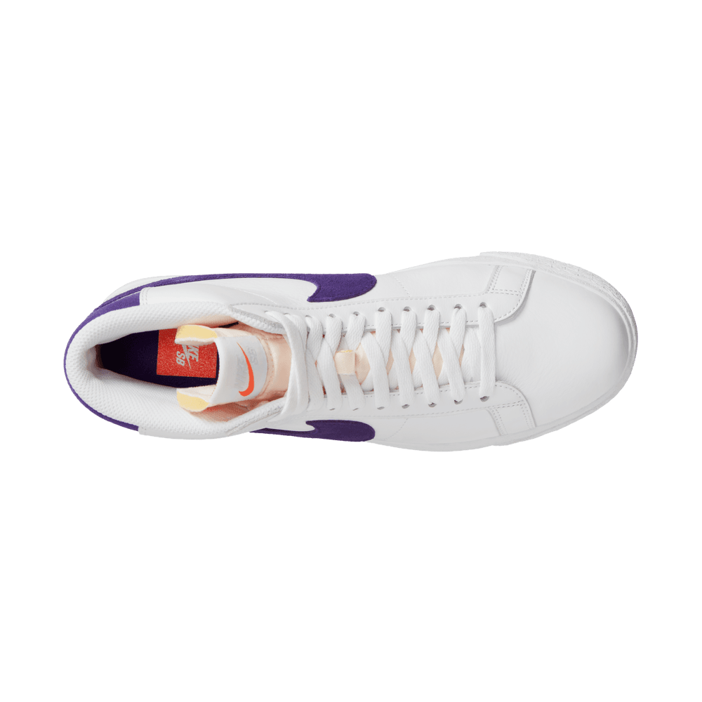 Nike SB Zoom Blazer Mid White Court Purple White Gum Light Brown - 50-50 Skate Shop