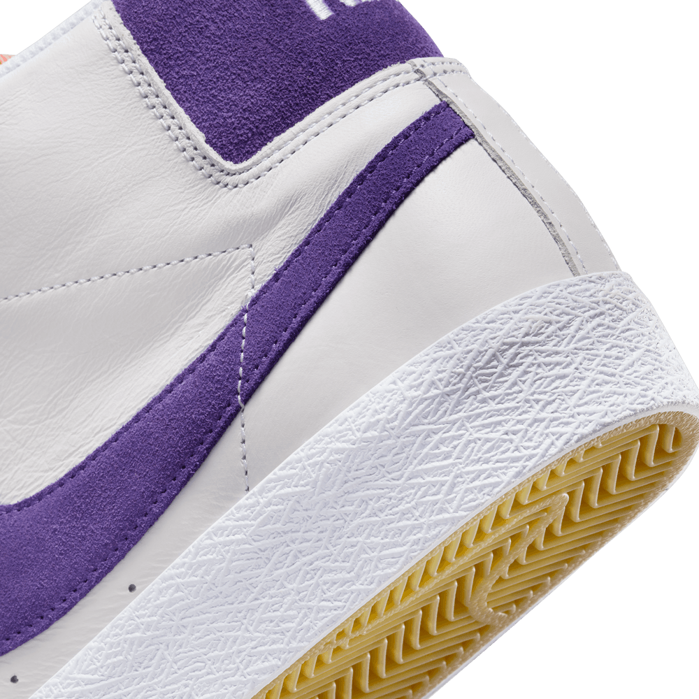Nike SB Zoom Blazer Mid White Court Purple White Gum Light Brown - 50-50 Skate Shop