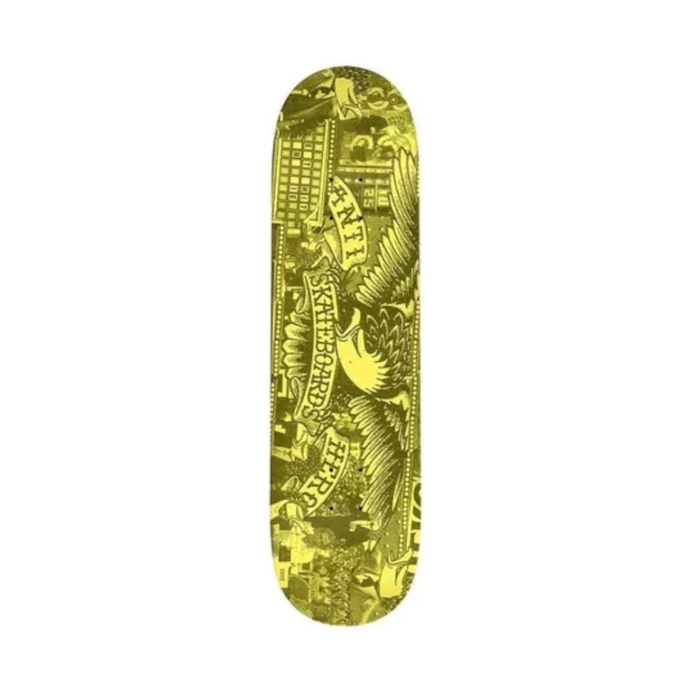 Anti Hero Skateboard Deck PP Wheel OF AH 8.5" x 32.18" Yellow 14.38" WB - 50-50 Skate Shop