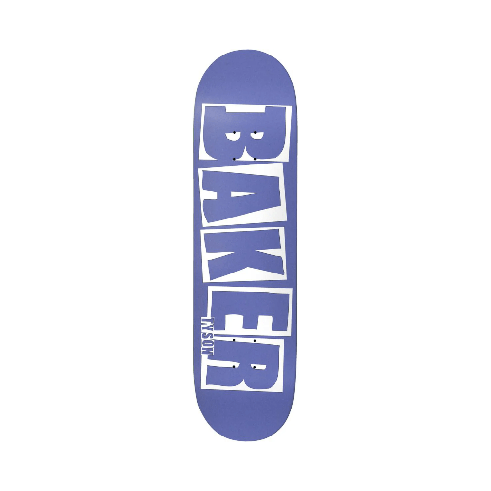 Baker Skateboard Deck Tyson Brand Name B2 8.0" x 32" Periwinkle 14.25" WB - 50-50 Skate Shop