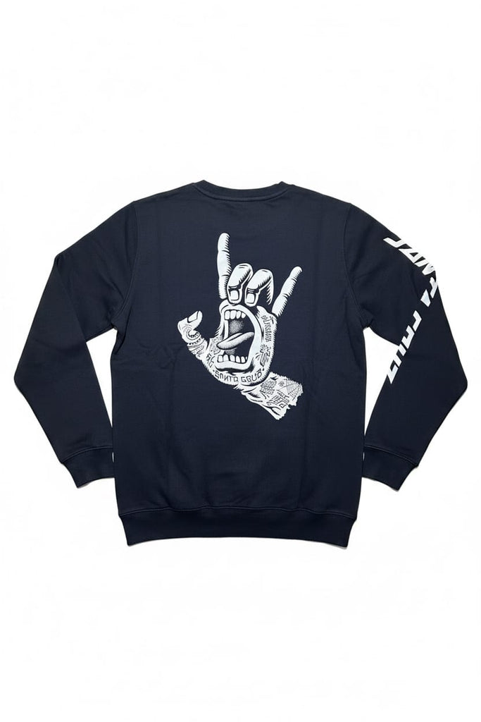 Santa Cruz Rock Hand Crewneck Black - 50-50 Skate Shop