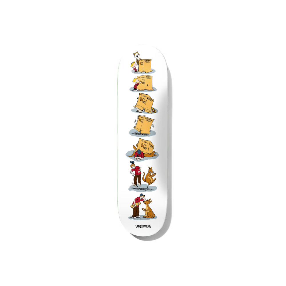 Deathwish Skateboard Deck Jake Hayes Transmogrifier 8.0" x 31.5" White 14.25" WB - 50-50 Skate Shop