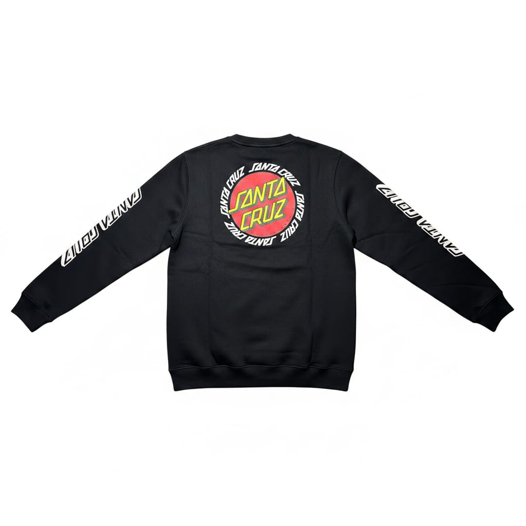 Santa Cruz Ringed Dot Crewneck Black - 50-50 Skate Shop