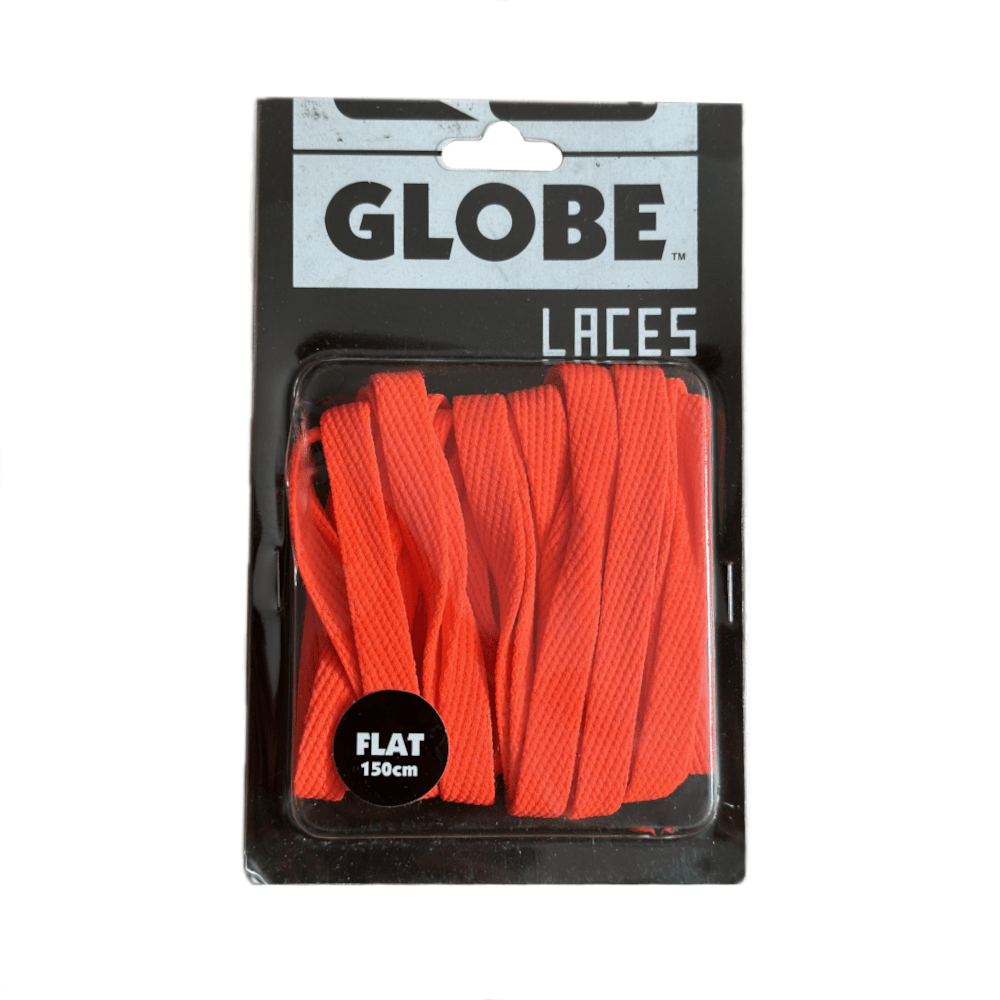Globe Flat Laces 150cm Infrared (Pair) - 50-50 Skate Shop