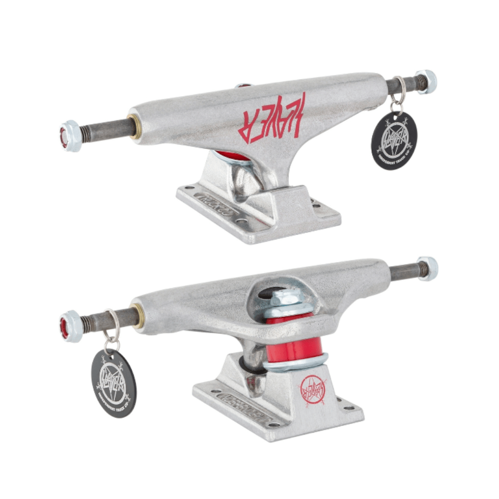 Independent x Slayer Skateboard Trucks Standard Polished Silver 159mm Stage 11 - Set of 2”