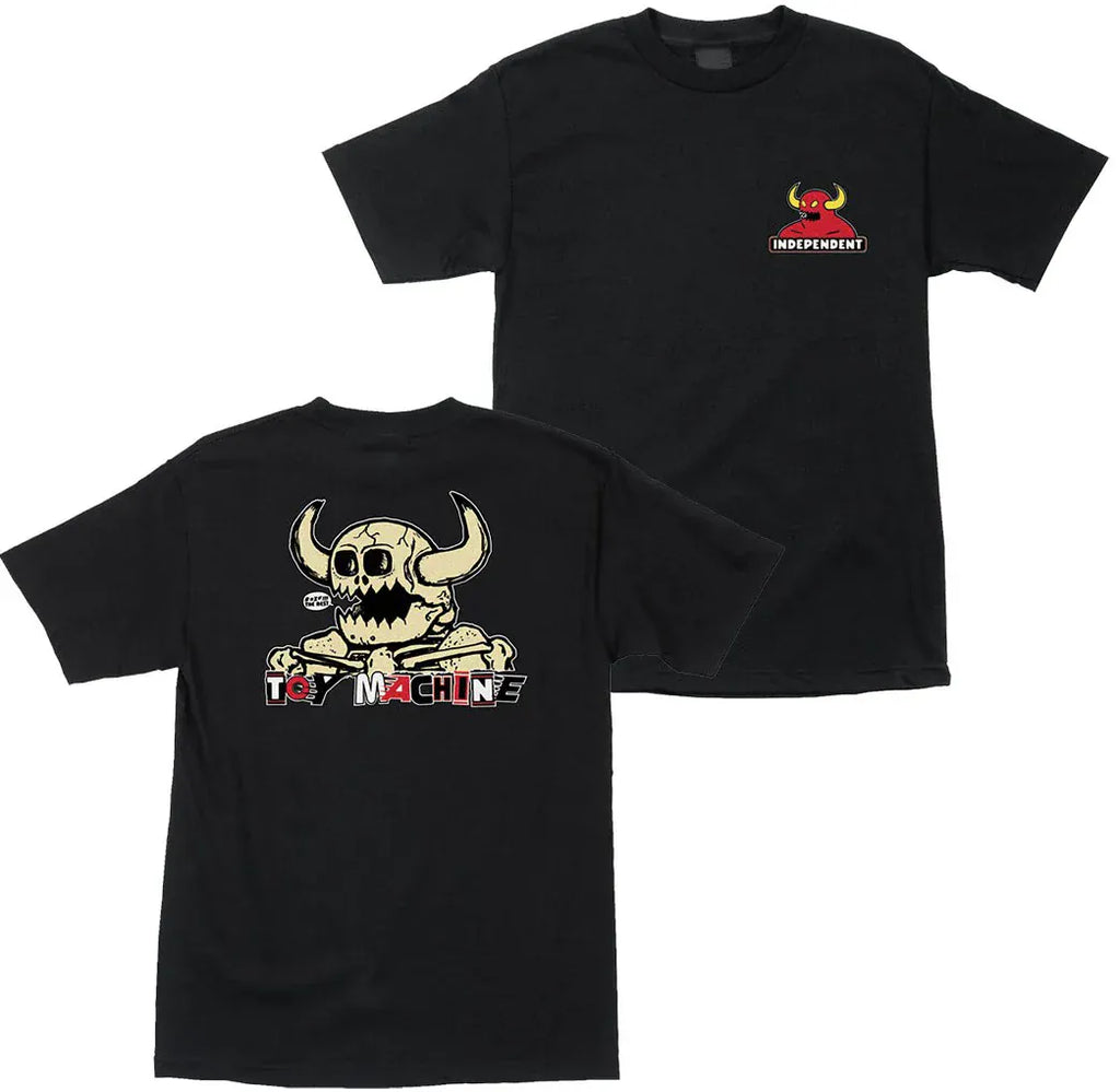 Toy Machine x Independent Skate Mash Up Tee Black