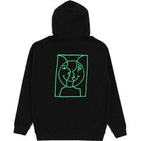 Krooked Skate Sweater Hoodie Moonsmile Raw Black Green - 50-50 Skate Shop