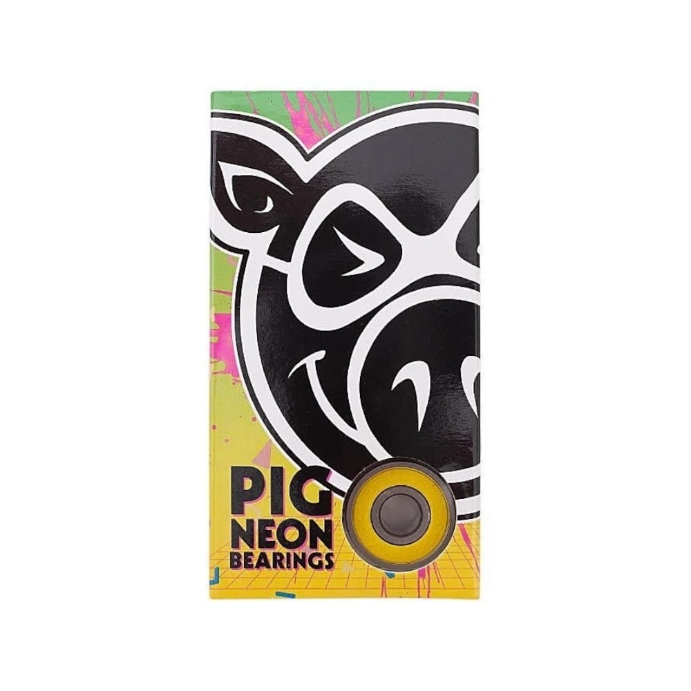 Pig Skateboard Bearings Neon - Set of 8
