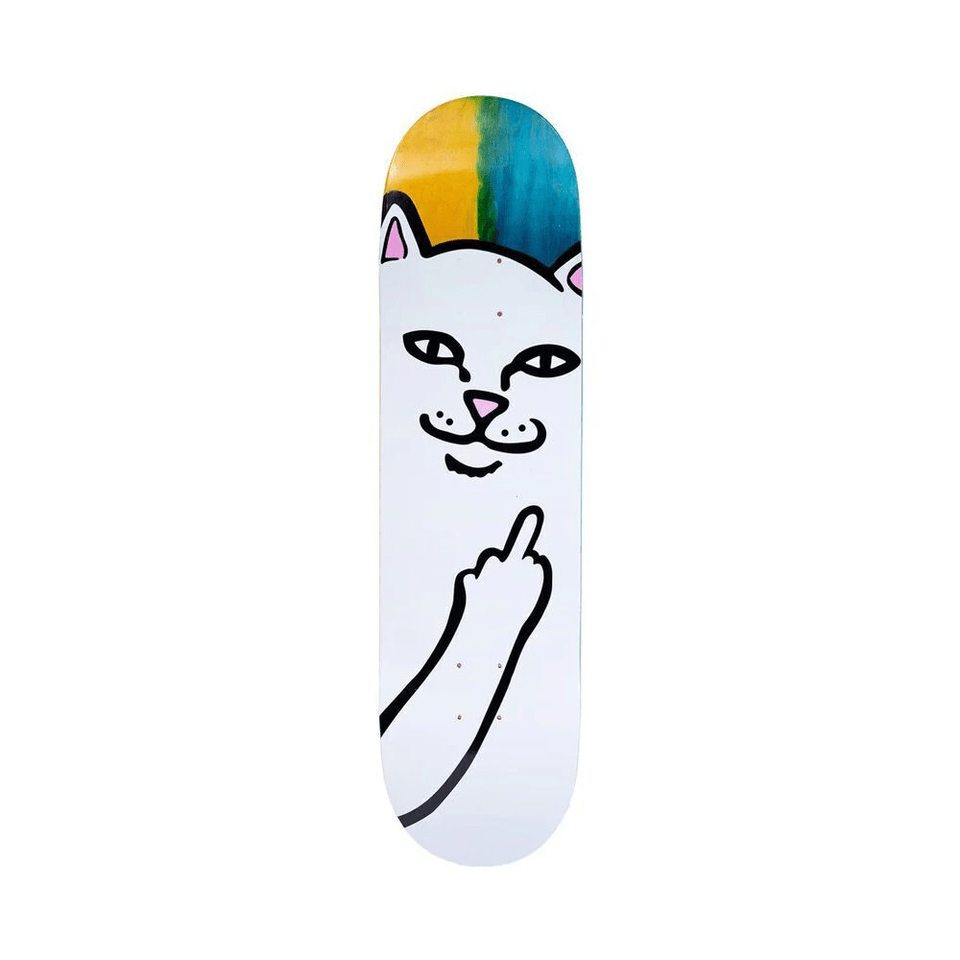 Ripndip Lord Nermal Skateboard Deck 8.5" x 32.5" Blue Yellow 14.5" WB - 50-50 Skate Shop