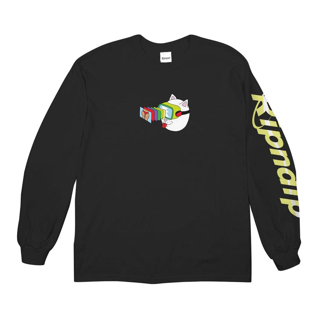 Ripndip Virtual Nermality Long Sleeve Tee Black - 50-50 Skate Shop