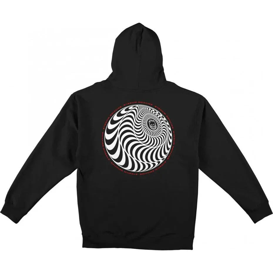 Spitfire Skate Sweater Hoodie Skewed Classic Black White Red - 50-50 Skate Shop
