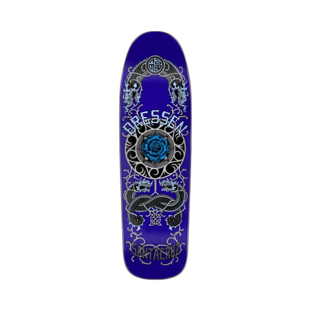 Santa Cruz Skateboard Deck Dressen Rose Crew One Shaped 9.31" x 32.36" Blue 14.6" WB