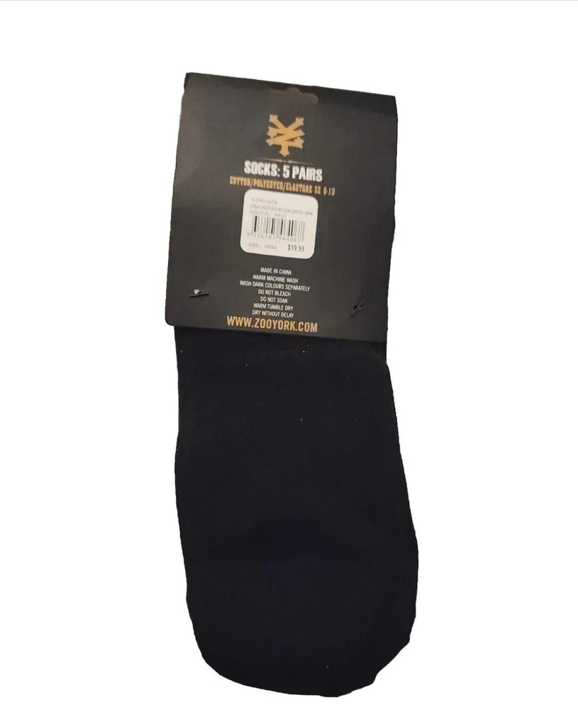 Zoo York Cracker No Show Socks 5 Pack Assorted Colour OSFA 6-10 - 50-50 Skate Shop
