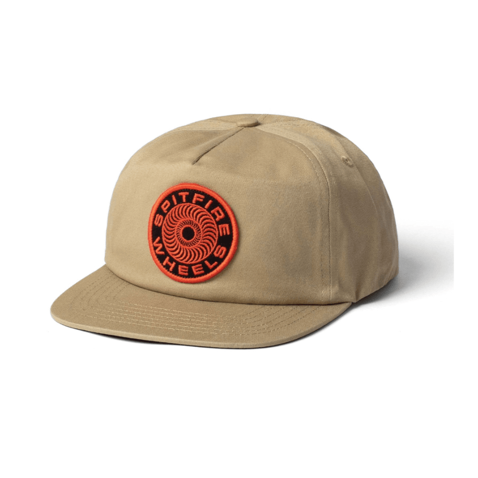 Spitfire Skate Cap Adjustable Classic 87 Swirl Patch Khaki Red Black - 50-50 Skate Shop