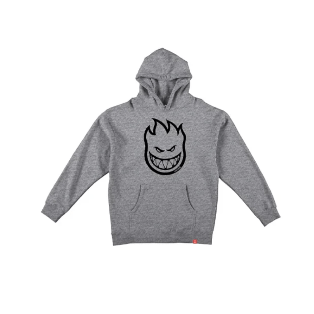 Spitfire Skate Sweater Hoodie Bighead Heather Grey Black - 50-50 Skate Shop