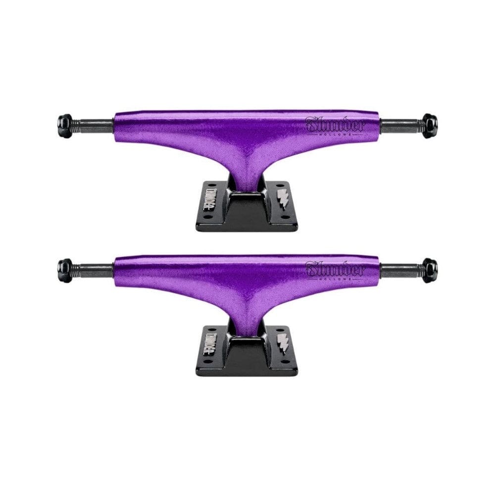 Thunder Skateboard Trucks Hollow Metallic Script 8.0" (147) Purple - Set of 2 - 50-50 Skate Shop