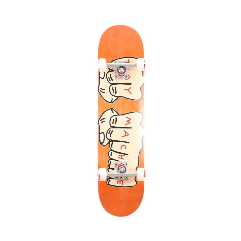 Toy Machine Skateboard Complete Fists Woodgrain 7.75" x 31.37" Orange 14" WB