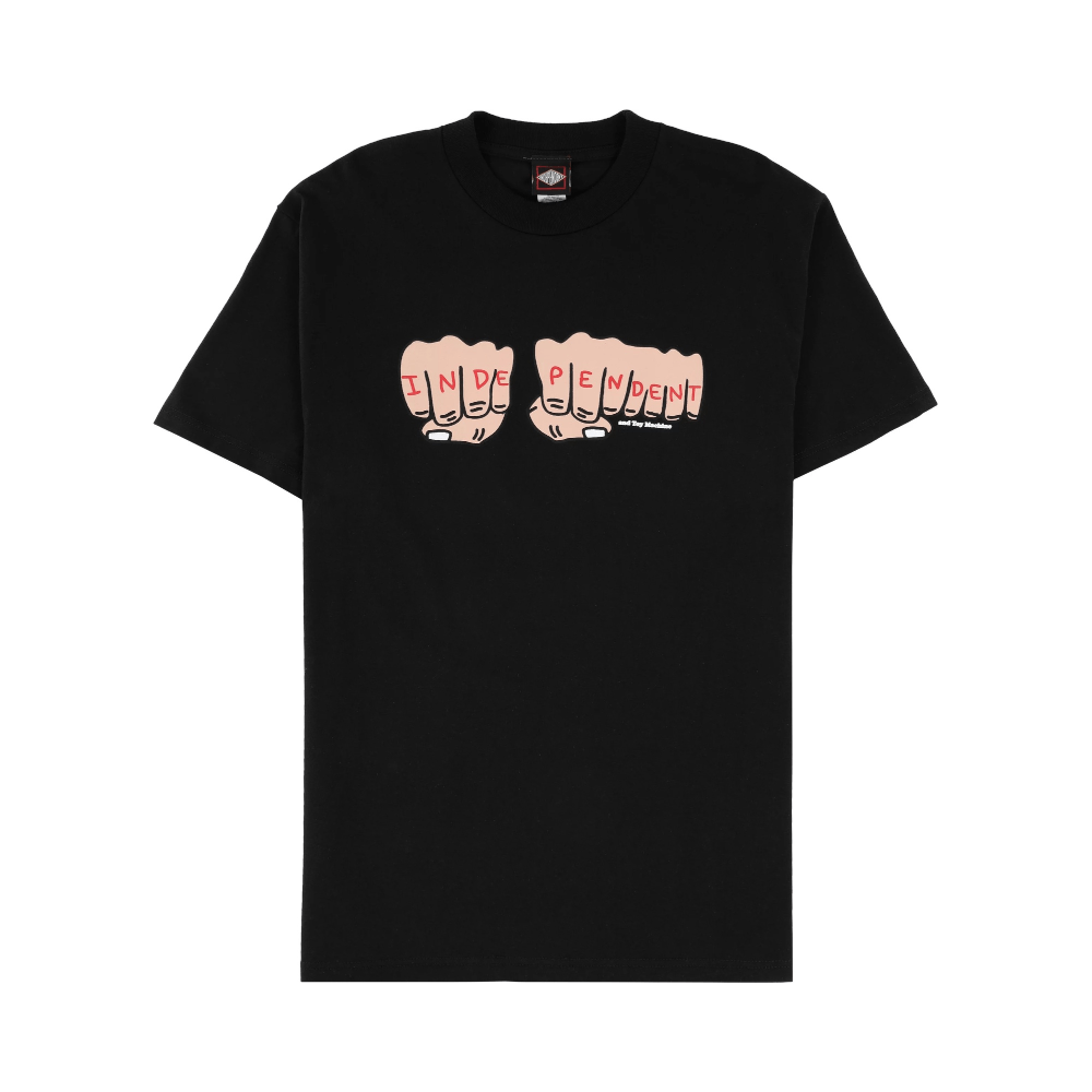Toy Machine x Independent Skate Fist Tee Black - 50-50 Skate Shop